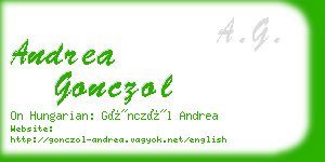andrea gonczol business card